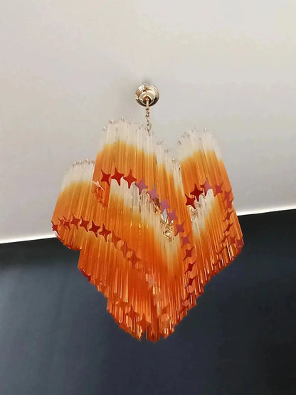 Murano Glass Chandelier – Amber - Zelno Lighting