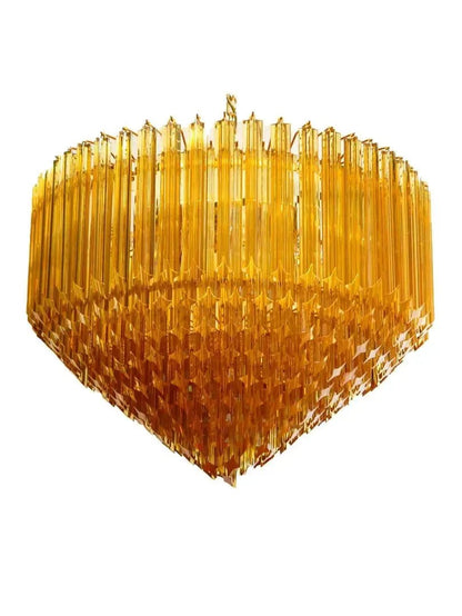 Murano Glass Chandelier – Amber - Zelno Lighting