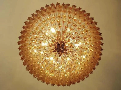 Murano Glass Chandelier – Amber - Zelno Lighting