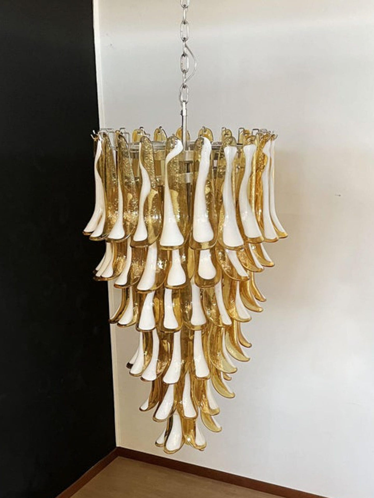 Murano Glass Chandelier – Caramel - Zelno Lighting
