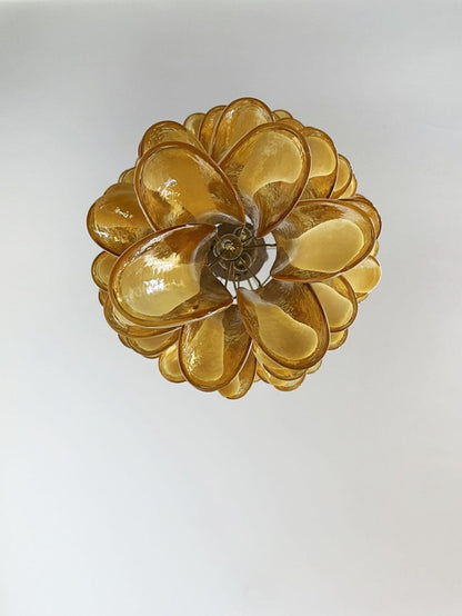 Murano Glass Chandelier – Caramel - Zelno Lighting