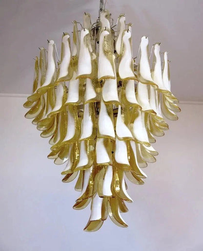 Murano Glass Chandelier – Caramel - Zelno Lighting