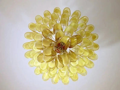 Murano Glass Chandelier – Caramel - Zelno Lighting