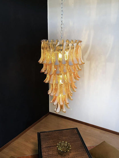 Murano Glass Chandelier – Caramel - Zelno Lighting