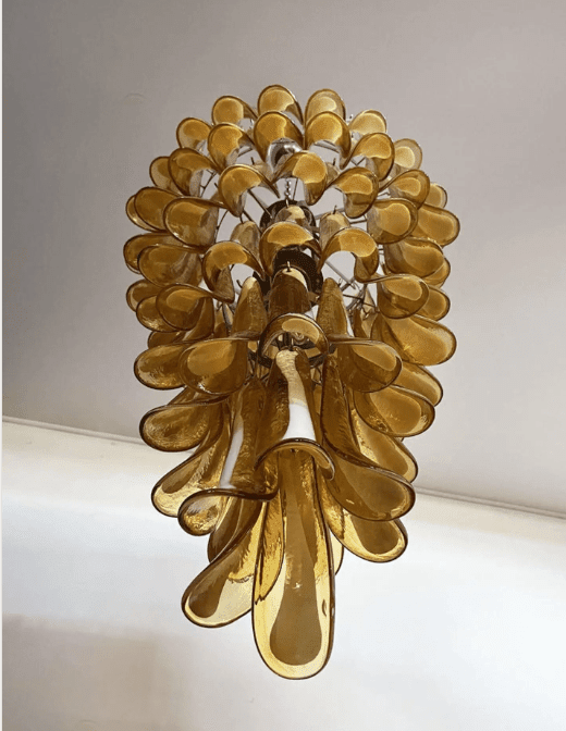 Murano Glass Chandelier – Caramel - Zelno Lighting