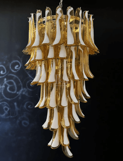 Murano Glass Chandelier – Caramel - Zelno Lighting