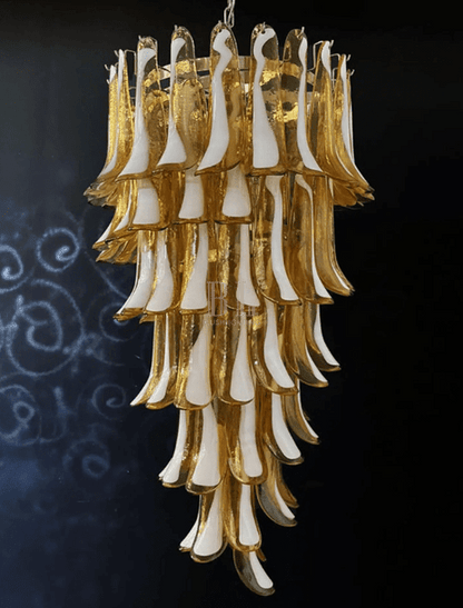 Murano Glass Chandelier – Caramel - Zelno Lighting