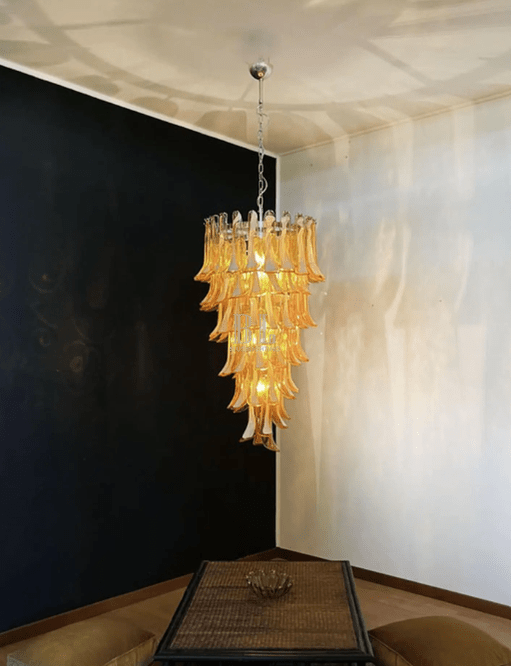 Murano Glass Chandelier – Caramel - Zelno Lighting