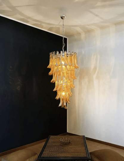 Murano Glass Chandelier – Caramel - Zelno Lighting