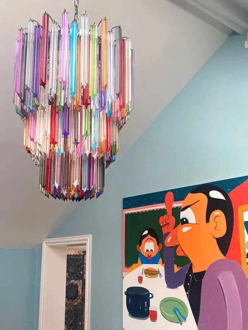 Murano Glass Chandelier – Multi - Zelno Lighting
