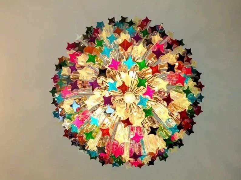 Murano Glass Chandelier – Multi - Zelno Lighting