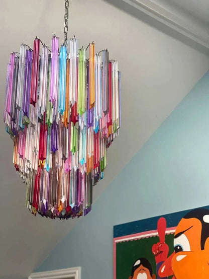 Murano Glass Chandelier – Multi - Zelno Lighting