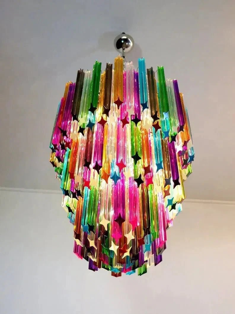 Murano Glass Chandelier – Multi - Zelno Lighting