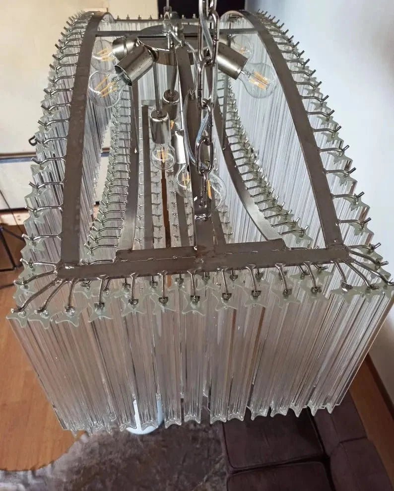 Murano Glass Chandelier – Pagoda – 292 prisms – Transparent - Zelno Lighting