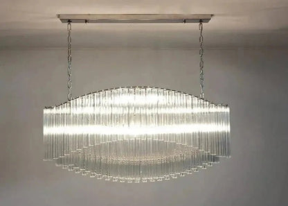Murano Glass Chandelier – Pagoda – 292 prisms – Transparent - Zelno Lighting