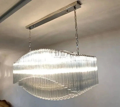 Murano Glass Chandelier – Pagoda – 292 prisms – Transparent - Zelno Lighting