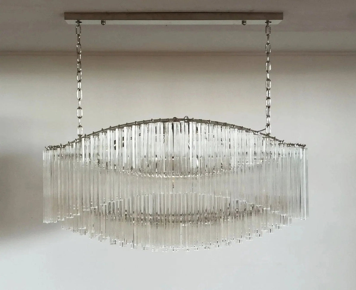 Murano Glass Chandelier – Pagoda – 292 prisms – Transparent - Zelno Lighting