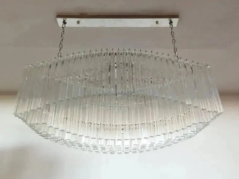 Murano Glass Chandelier – Pagoda – 292 prisms – Transparent - Zelno Lighting