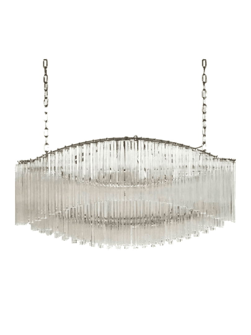 Murano Glass Chandelier – Pagoda – 292 prisms – Transparent - Zelno Lighting