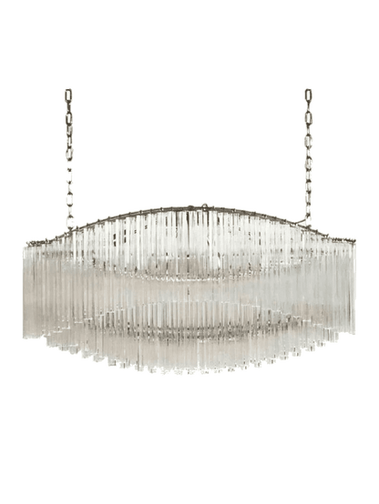 Murano Glass Chandelier – Pagoda – 292 prisms – Transparent - Zelno Lighting