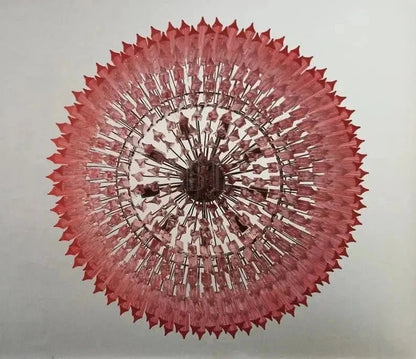 Murano Glass Chandelier – Pink - Zelno Lighting