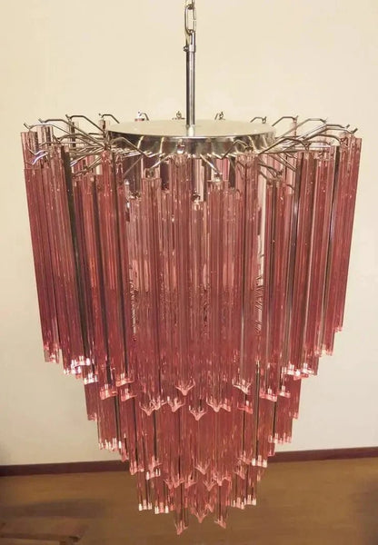 Murano Glass Chandelier - Pink - Zelno Lighting