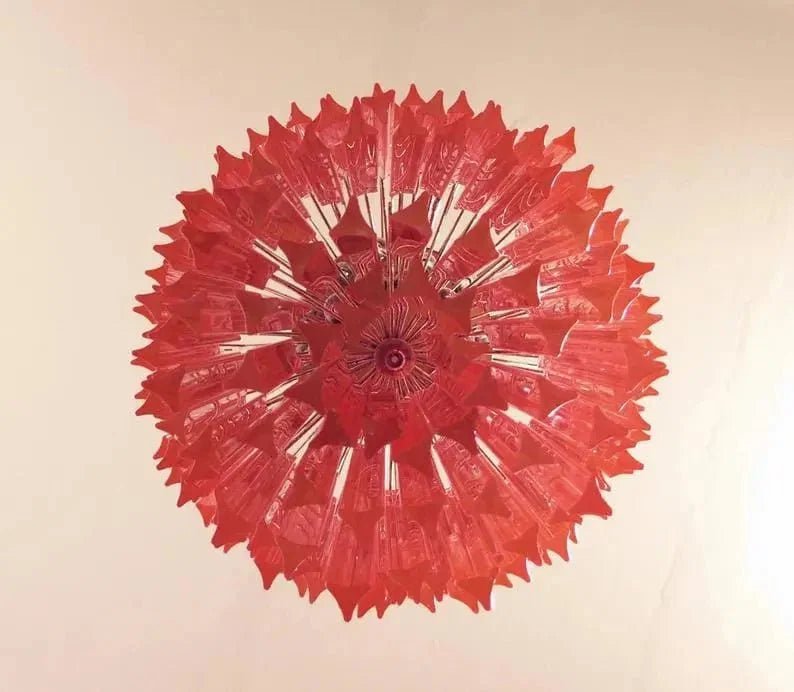 Murano Glass Chandelier - Pink - Zelno Lighting