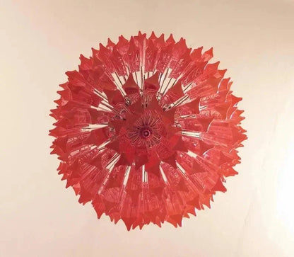 Murano Glass Chandelier - Pink - Zelno Lighting