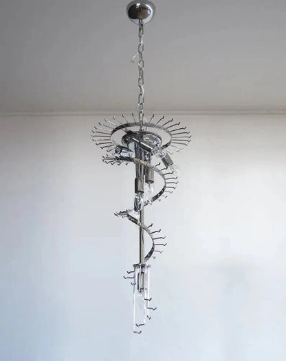 Murano Glass Chandelier – Spiral – Amber - Zelno Lighting