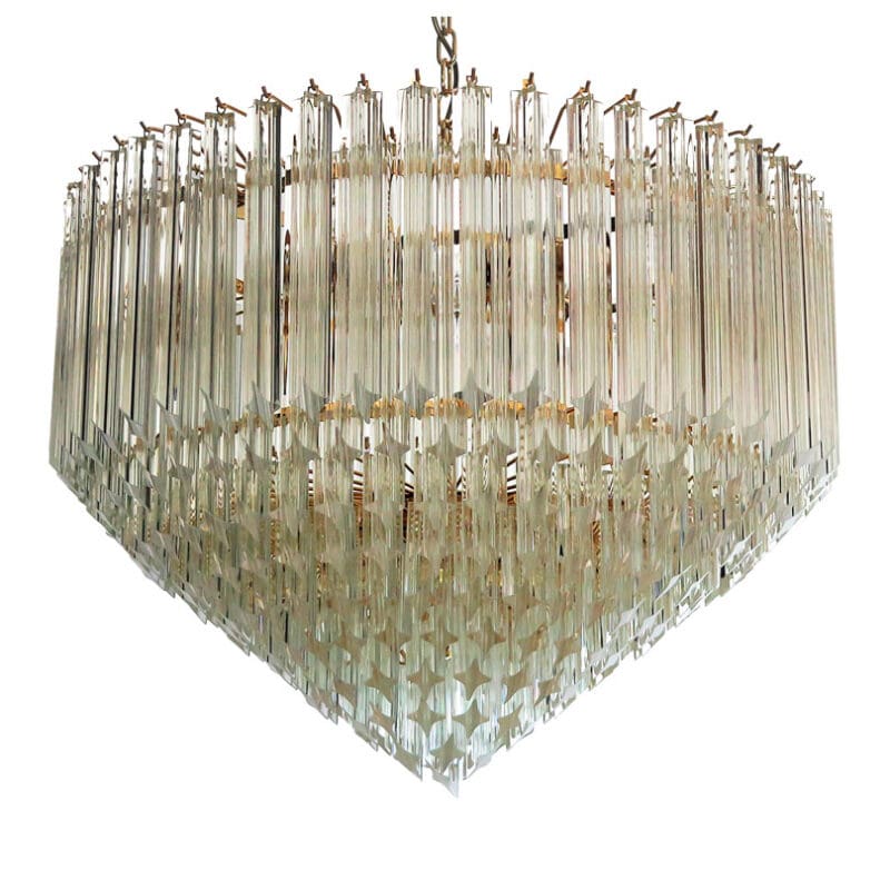 Murano Glass Chandelier – Transparent - Zelno Lighting