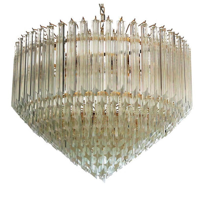 Murano Glass Chandelier – Transparent - Zelno Lighting
