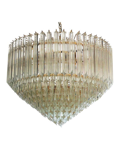 Murano Glass Chandelier – Transparent - Zelno Lighting