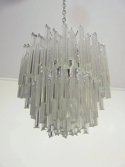 Murano Glass Chandelier – Transparent - Zelno Lighting