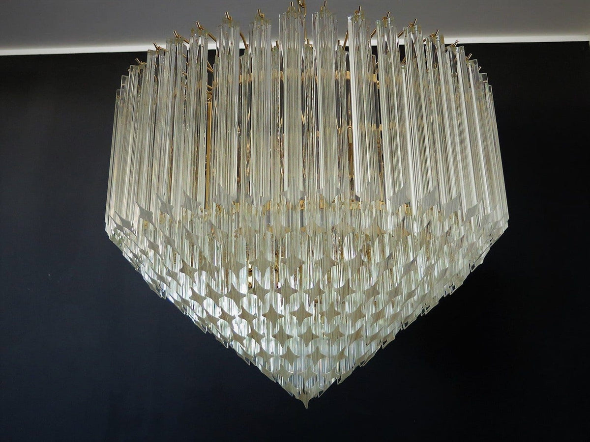 Murano Glass Chandelier – Transparent - Zelno Lighting