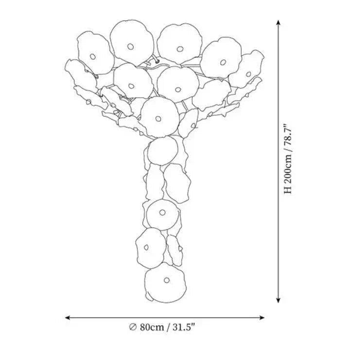 Nenufar Water Modern Chandelier - Zelno Lighting