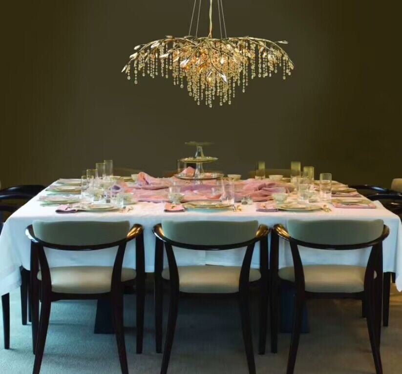 New Luxury Branch Crystal Pendant Chandelier Designer Creative Art Dining Room/Living Room Light Fixture - Zelno Lighting