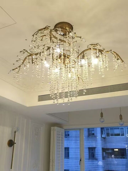 New Luxury Branch Crystal Pendant Chandelier Designer Creative Art Dining Room/Living Room Light Fixture - Zelno Lighting