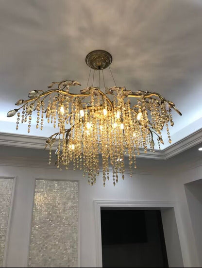 New Luxury Branch Crystal Pendant Chandelier Designer Creative Art Dining Room/Living Room Light Fixture - Zelno Lighting