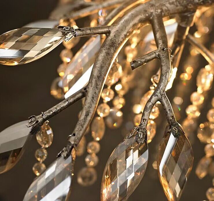 New Luxury Branch Crystal Pendant Chandelier Designer Creative Art Dining Room/Living Room Light Fixture - Zelno Lighting