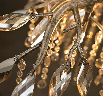 New Luxury Branch Crystal Pendant Chandelier Designer Creative Art Dining Room/Living Room Light Fixture - Zelno Lighting