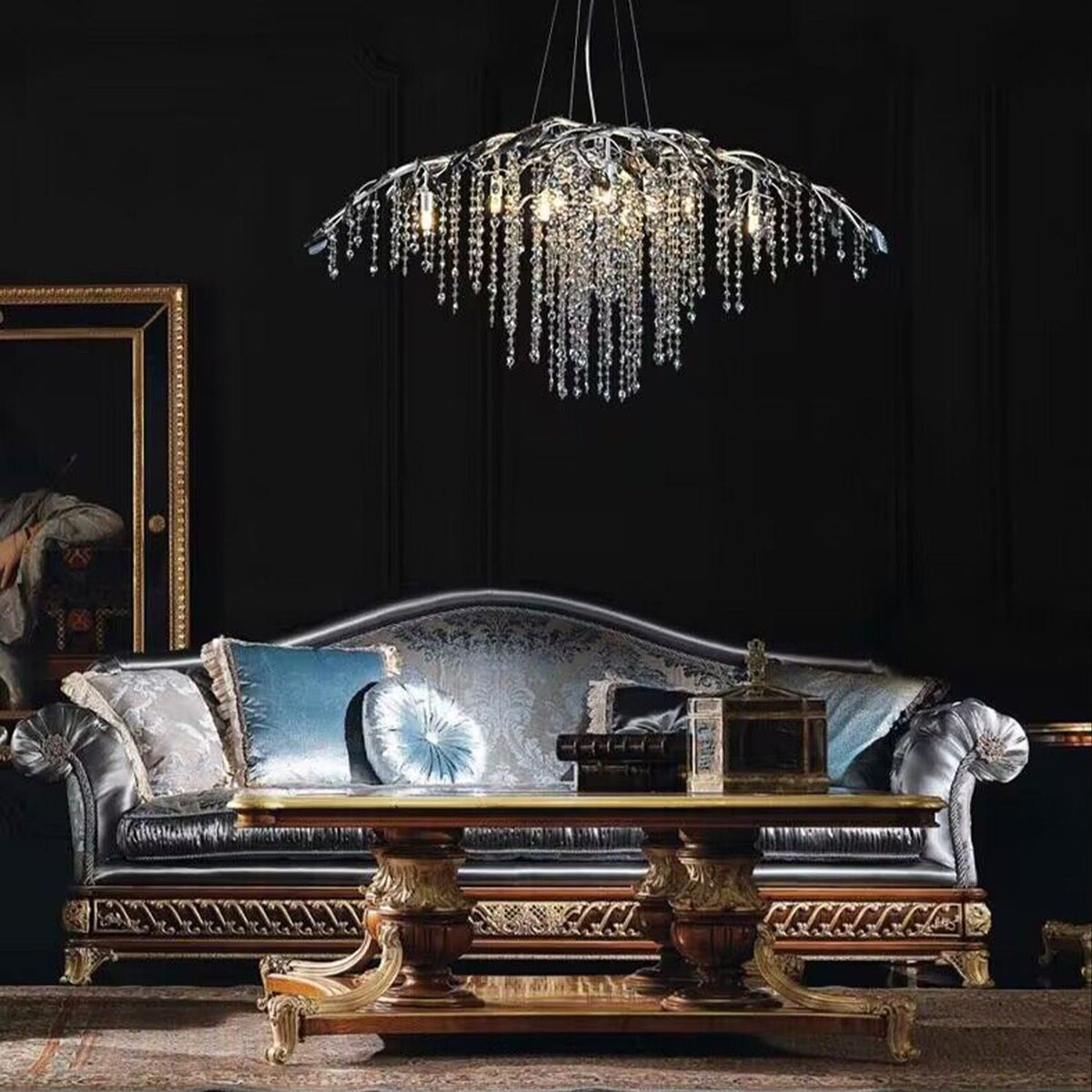 New Luxury Branch Crystal Pendant Chandelier Designer Creative Art Dining Room/Living Room Light Fixture - Zelno Lighting