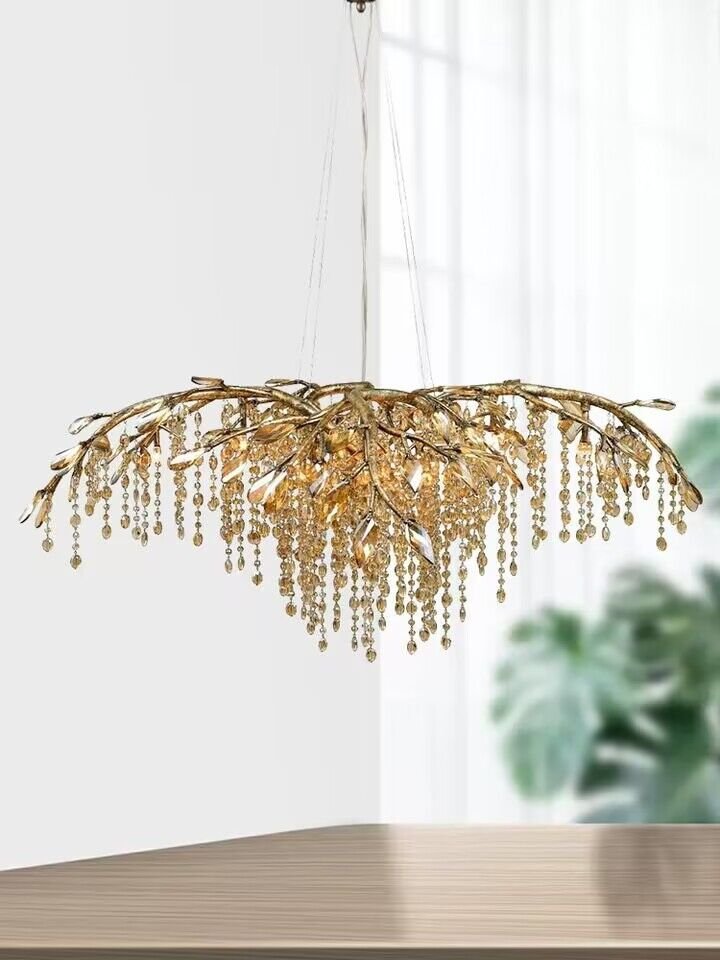 New Luxury Branch Crystal Pendant Chandelier Designer Creative Art Dining Room/Living Room Light Fixture - Zelno Lighting