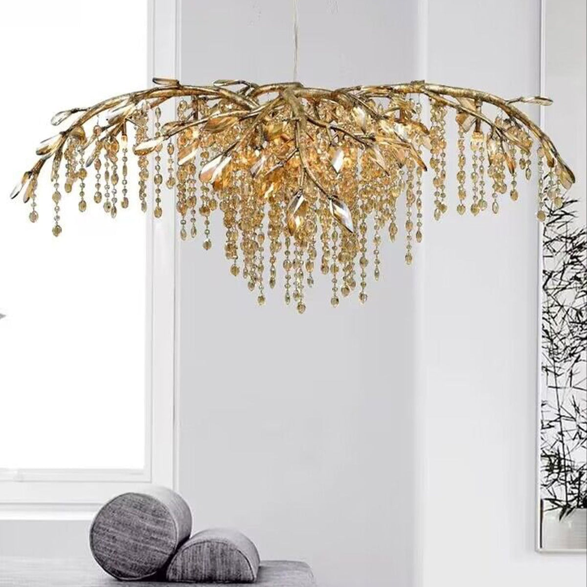 New Luxury Branch Crystal Pendant Chandelier Designer Creative Art Dining Room/Living Room Light Fixture - Zelno Lighting