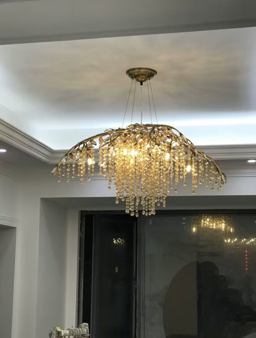 New Luxury Branch Crystal Pendant Chandelier Designer Creative Art Dining Room/Living Room Light Fixture - Zelno Lighting