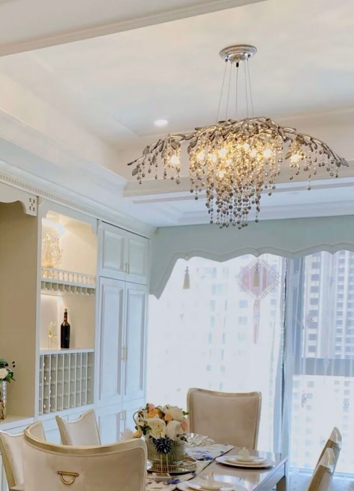 New Luxury Branch Crystal Pendant Chandelier Designer Creative Art Dining Room/Living Room Light Fixture - Zelno Lighting