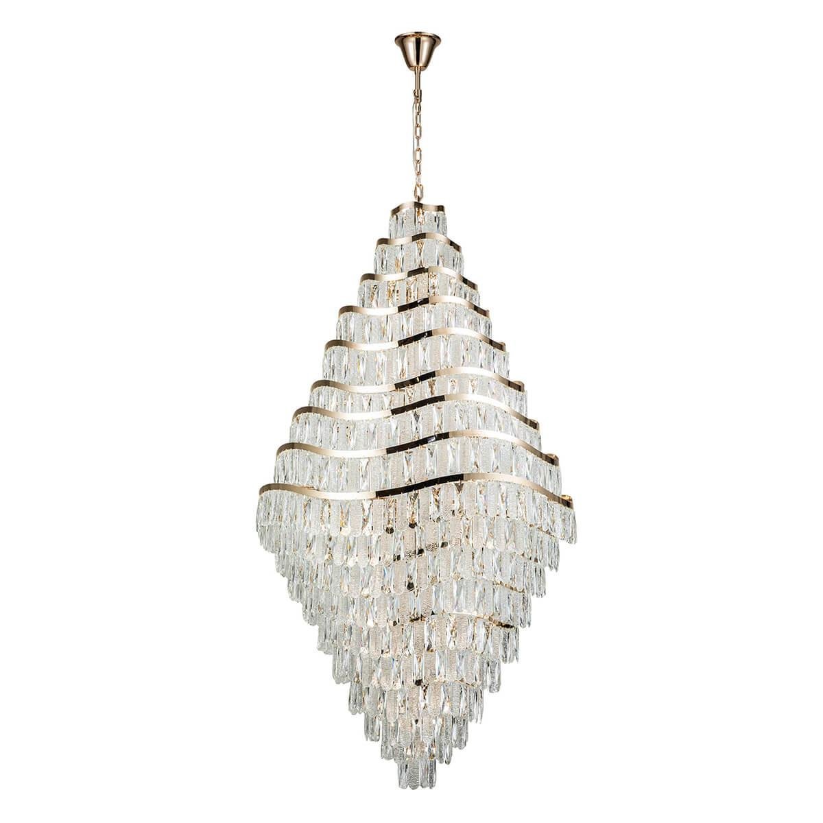 New Luxury Wavy Multi-tiered Crystal Chandelier for Living Room - Zelno Lighting