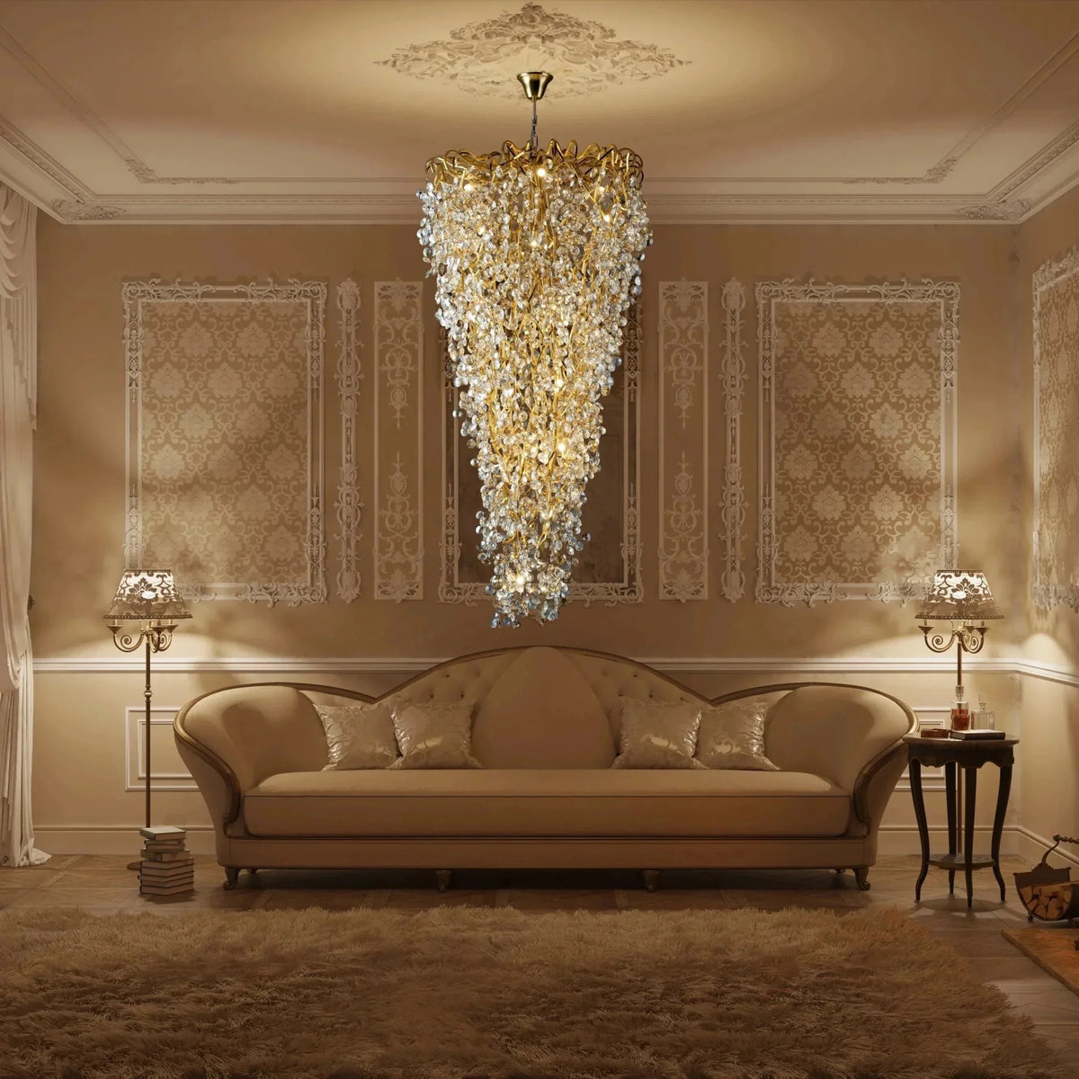 New Modern Light Luxury Branch Crystal Chandelier for Dining /Living Room - Zelno Lighting