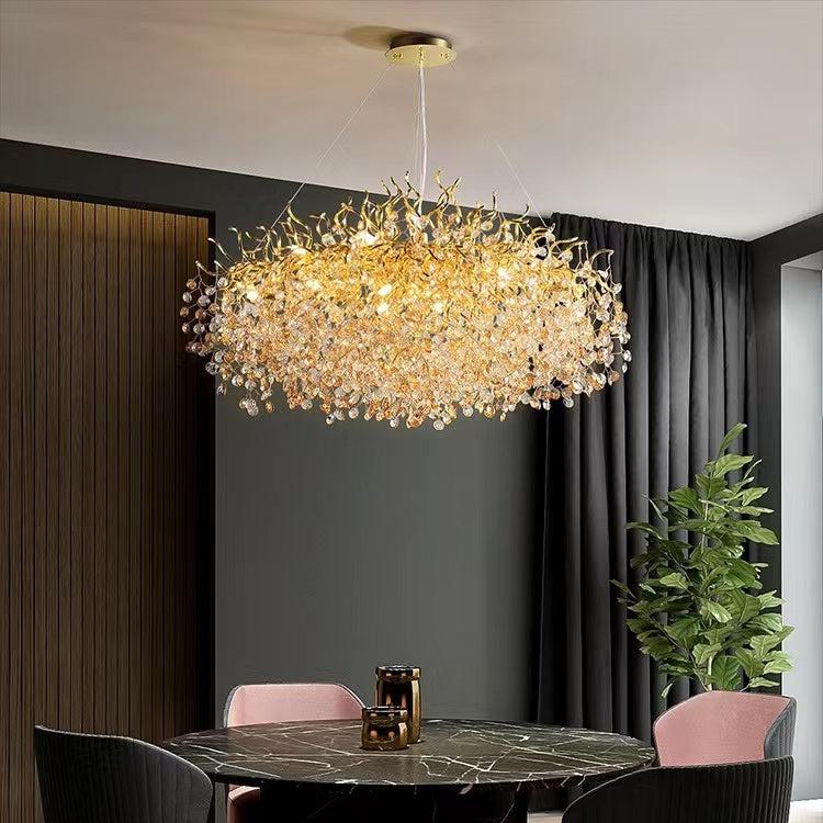 New Modern Light Luxury Branch Crystal Chandelier for Dining /Living Room - Zelno Lighting