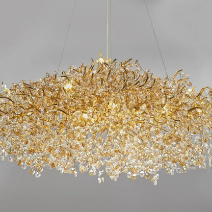 New Modern Light Luxury Branch Crystal Chandelier for Dining /Living Room - Zelno Lighting