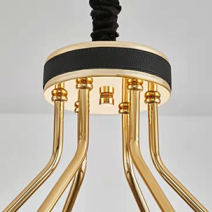 New Style Iceberg Crystal Chandelier For Living Room Modern Black Crown Ceiling Lighting Fixture - Zelno Lighting